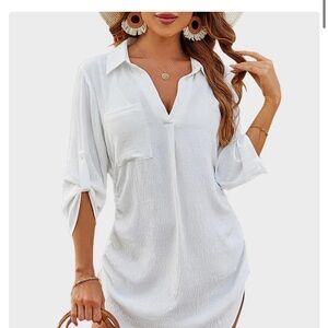 Chic White Women's Swim Cover-Up